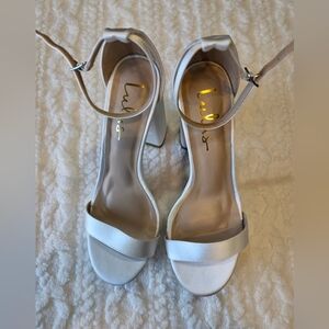 Lulus Satin Platform Heels – Arrabella Style | Size 8.5 | Bridal & Party Perfect